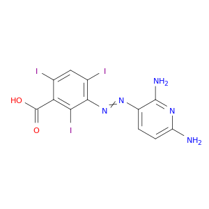 Benzoic acid,3-[2-(2,6-diamino-3-pyridinyl)diazenyl]-2,4,6-triiodo-