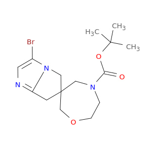 tert-butyl 3'-bromo-5',7'-dihydrospiro[[1,4]oxazepane-6,6'-pyrrolo[1,2-a]imidazole]-4-carboxylate