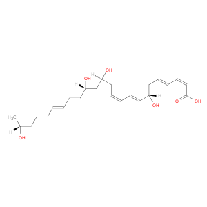 2,4,8,10,16,18-Tetracosahexaenoicacid, 7,13,15,23-tetrahydroxy-, (2Z,4E,7S,8E,10Z,13S,15R,16E,18E,23R)-