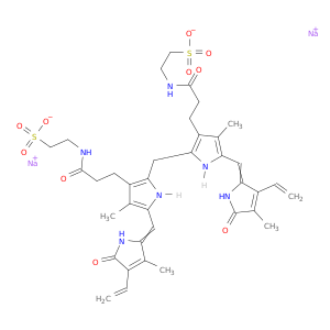 乙烯磺酸,2,2'-[(2,17-二烯烯基-1,10,11,19,22,23-六羟基-3,7,13,18-四甲基-1,19-二氧化硅-21h-bilin-8,12-二基)双[(1-氧代-3,1-丙基)咪尼],双-,钠盐(1：2)