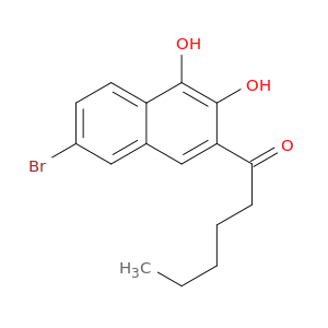 1-Hexanone, 1-(7-bromo-3,4-dihydroxy-2-naphthalenyl)-