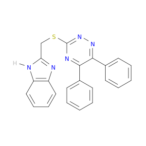 1H-Benzimidazole, 2-[[(5,6-diphenyl-1,2,4-triazin-3-yl)thio]methyl]-