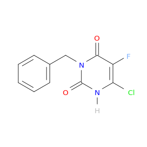 2,4(1H,3H)-Pyrimidinedione, 6-chloro-5-fluoro-3-(phenylmethyl)-