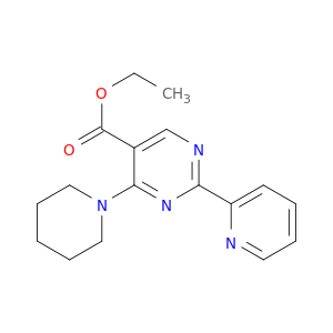 5-Pyrimidinecarboxylic acid, 4-(1-piperidinyl)-2-(2-pyridinyl)-, ethyl ester