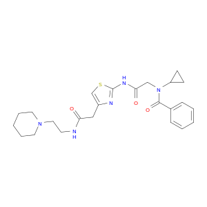 N-CYCLOPROPYL-N-[[4-[2-(PIPERIDIN-1-YL)ETHYLCARBAMOYLMETHYL]-1,3-THIAZOL-2-YL]CARBAMOYLMETHYL]BENZAMIDE