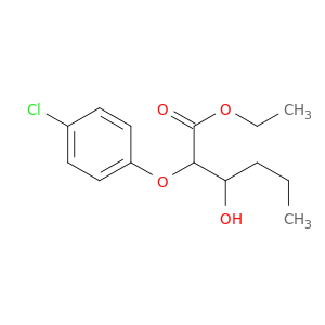 Hexanoic acid, 2-(4-chlorophenoxy)-3-hydroxy-, ethyl ester