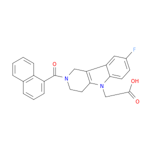 2-(2-(1-萘甲酰基)-8-氟-3,4-二氢-1H-吡啶并[4,3-b]吲哚-5(2H)-基)乙酸
