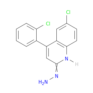 2(1H)-Quinolinone, 6-chloro-4-(2-chlorophenyl)-, hydrazone