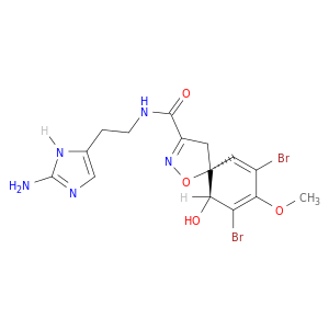 (5R,10S)-N-[2-(2-AMINO-1H-IMIDAZOL-5-YL)ETHYL]-7,9-DIBROMO-10-HYDROXY-8-METHOXY-1-OXA-2-AZASPIRO[4.5]DECA-2,6,8-TRIENE-3-CARBOXAMIDE
