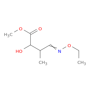Butanoic acid, 4-(ethoxyimino)-2-hydroxy-3-methyl-, methyl ester