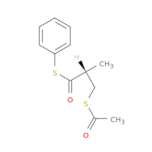 Propanethioic acid, 3-(acetylthio)-2-methyl-, S-phenyl ester, (R)-