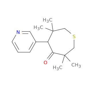 4-Thiepanone, 3,3,6,6-tetramethyl-5-(3-pyridinyl)-