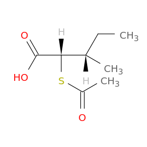 Pentanoic acid, 2-(acetylthio)-3-methyl-, (2S,3S)-