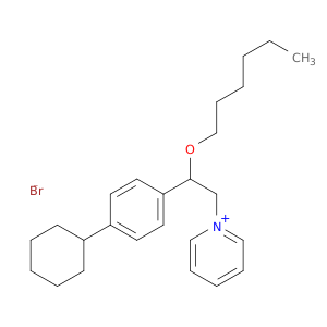 1-[2-(4-cyclohexylphenyl)-2-(hexyloxy)ethyl]pyridinium bromide