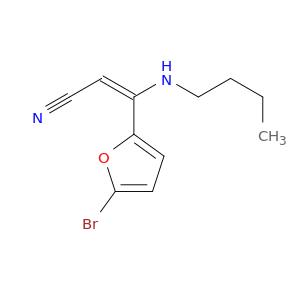 2-Propenenitrile, 3-(5-bromo-2-furanyl)-3-(butylamino)-, (E)-
