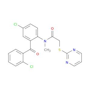 Acetamide,N-[4-chloro-2-(2-chlorobenzoyl)phenyl]-N-methyl-2-(2-pyrimidinylthio)-