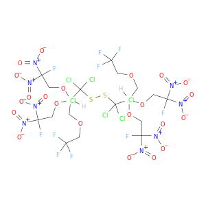 Disulfide, bis(2-fluoro-2,2-dinitroethoxy)(2,2,2-trifluoroethoxy)methyltrichloromethyl