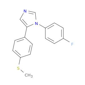 1H-Imidazole, 1-(4-fluorophenyl)-5-[4-(methylthio)phenyl]-
