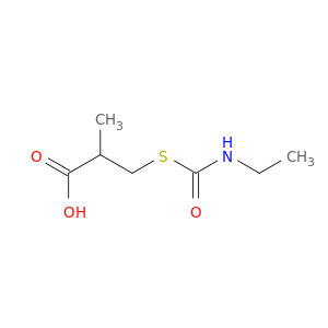 Propanoic acid, 3-[[(ethylamino)carbonyl]thio]-2-methyl-
