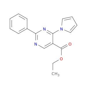 5-Pyrimidinecarboxylic acid, 2-phenyl-4-(1H-pyrrol-1-yl)-, ethyl ester