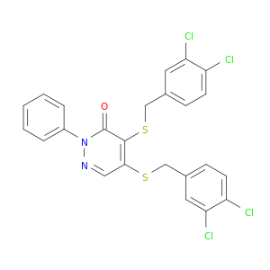 3(2H)-Pyridazinone,4,5-bis[[(3,4-dichlorophenyl)methyl]thio]-2-phenyl-