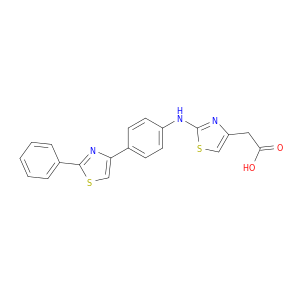 4-Thiazoleacetic acid, 2-[[4-(2-phenyl-4-thiazolyl)phenyl]amino]-