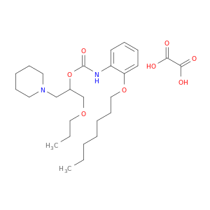 Carbamic acid, (2-(heptyloxy)phenyl)-, 1-(1-piperidinylmethyl)-2-propoxyethyl ester, ethanedioate (1:1)