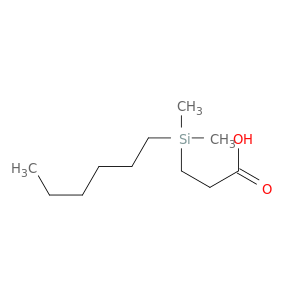 Propanoic acid, 3-(hexyldimethylsilyl)-