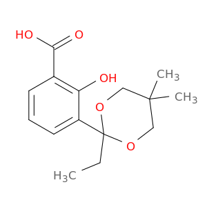 Benzoic acid, 3-(2-ethyl-5,5-dimethyl-1,3-dioxan-2-yl)-2-hydroxy-