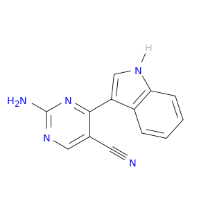 5-Pyrimidinecarbonitrile, 2-amino-4-(1H-indol-3-yl)-