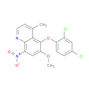 Quinoline, 5-(2,4-dichlorophenoxy)-6-methoxy-4-methyl-8-nitro-