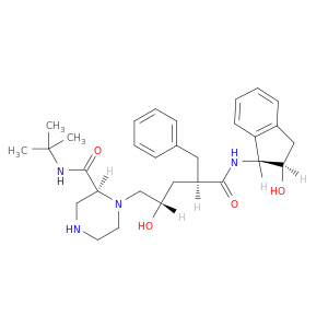 [1(1S,2R),5(S)]-2,3,5-三脱氧-N-(2,3-二氢-2-羟基-1H-茚-1-基)-5-[2-[(叔丁基氨基)甲酰]-1-哌嗪基]-2-(苯基甲基)-D-赤式-戊酰胺