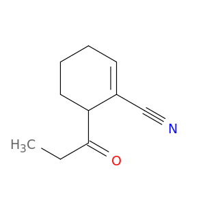 1-Cyclohexene-1-carbonitrile, 6-(1-oxopropyl)-
