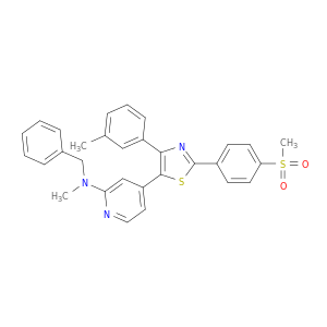 N-BENZYL-N-METHYL-N-[4-[4-(3-METHYLPHENYL)-2-(4-METHYLSULFONYLPHENYL)-1,3-THIAZOL-5-YL]-2-PYRIDYL]AMINE