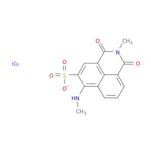 1H-苯Z[DE]异喹啉-5-磺酸,2,3-二氢-2-甲基-6-(甲基氨基)-1,3-二氧化钠-钠盐(1：1)