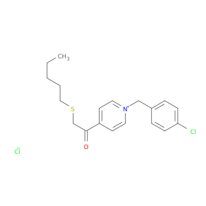 Pyridinium, 1-[(4-chlorophenyl)methyl]-4-[(pentylthio)acetyl]-, chloride