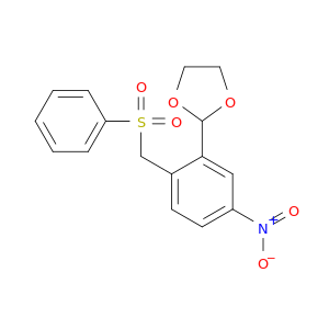 1,3-Dioxolane, 2-[5-nitro-2-[(phenylsulfonyl)methyl]phenyl]-