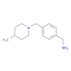 {4-[(4-methylpiperidin-1-yl)methyl]phenyl}methanamine