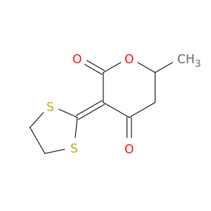 2H-Pyran-2,4(3H)-dione, 3-(1,3-dithiolan-2-ylidene)dihydro-6-methyl-