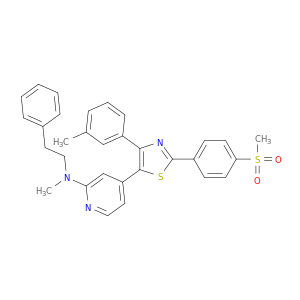 N-METHYL-N-[4-[4-(3-METHYLPHENYL)-2-(4-METHYLSULFONYLPHENYL)-1,3-THIAZOL-5-YL]-2-PYRIDYL]-N-(2-PHENYLETHYL)AMINE