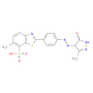 6-methyl-2-{4-[(e)-(3-methyl-5-oxo-4,5-dihydro-1h-pyrazol-4-yl)diazenyl]phenyl}-1,3-benzothiazole-7-sulfonic acid