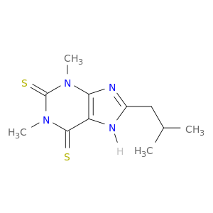 2H-Purin-2-one,1,3,6,9-tetrahydro-1,3-dimethyl-8-[(2-methylpropyl)thio]-6-thioxo-