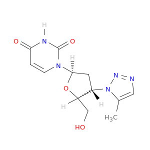 Uridine,2',3'-dideoxy-3'-(5-methyl-1H-1,2,3-triazol-1-yl)- (9CI)