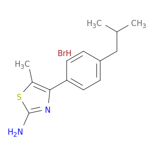 2-Thiazolamine,5-methyl-4-[4-(2-methylpropyl)phenyl]-, hydrobromide (1:1)