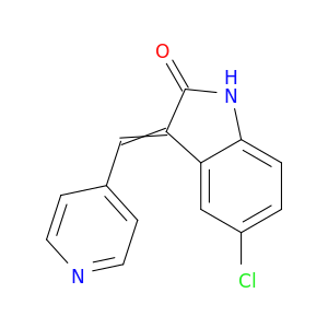 2H-Indol-2-one, 5-chloro-1,3-dihydro-3-(4-pyridinylmethylene)-