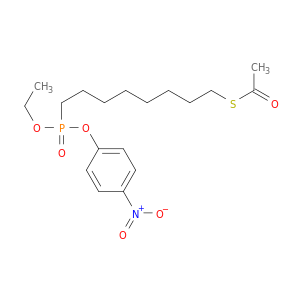 Ethanethioic acid, S-[8-[ethoxy(4-nitrophenoxy)phosphinyl]octyl] ester