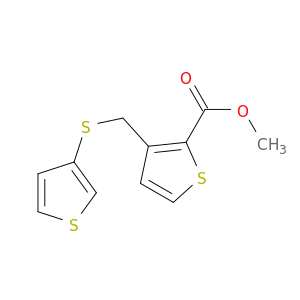 2-Thiophenecarboxylic acid, 3-[(3-thienylthio)methyl]-, methyl ester