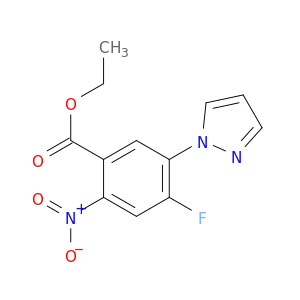 2-硝基-4-氟-5-(1-吡唑基)苯甲酸乙酯