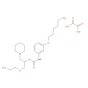 Carbamic acid, (3-(hexyloxy)phenyl)-, 1-(1-piperidinylmethyl)-2-propoxyethyl ester, ethanedioate (1:1)