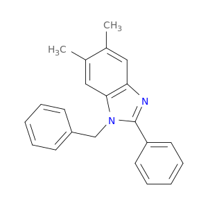 1H-Benzimidazole, 5,6-dimethyl-2-phenyl-1-(phenylmethyl)-